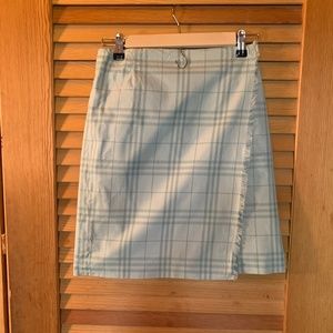 Blue Plaid Burberry Skirt